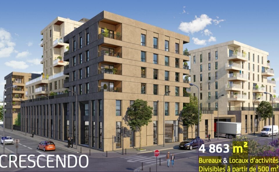 vente/location bureaux 4863 m2 CRESCENDO – VILLEURBANNE